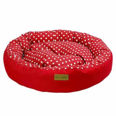 Culcuș 4DOG Deluxe, Rotund, Tarte, S, 65x15cm, Roșu