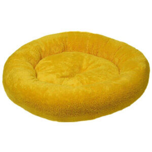 Culcuș 4DOG Deluxe, Rotund, Plush, S, 52x9cm, Galben