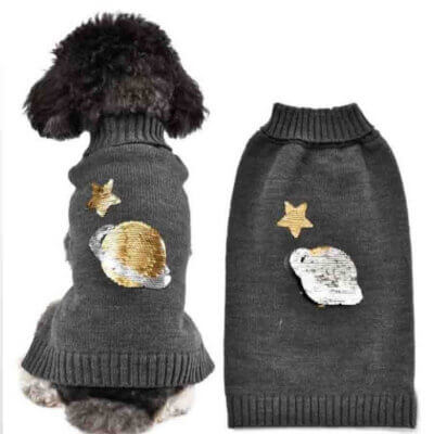 Haină pentru câini 4DOG DELUXE, Moon Gri, 35 cm