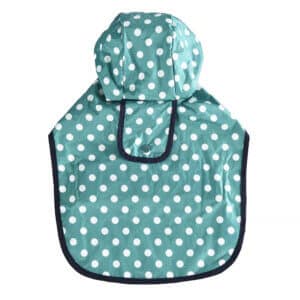 Pelerină pentru câini 4DOG DELUXE, Verde cu Buline, 30 cm