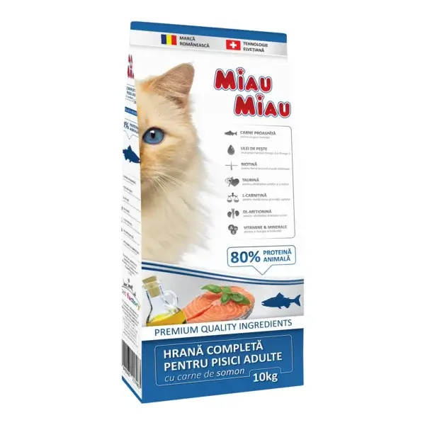 Hrană uscată pisici MIAU MIAU Adult, Somon, 10kg