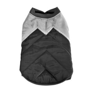 Haină pentru câini 4DOG DELUXE, Reflectivă, Strips Black, 30 cm