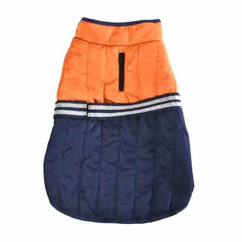 Haină pentru câini 4DOG DELUXE, Reflectivă, Belt Blue, 45 cm