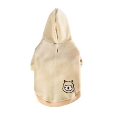 Haină pentru câini 4DOG DELUXE, Hoodie Cream, 30 cm