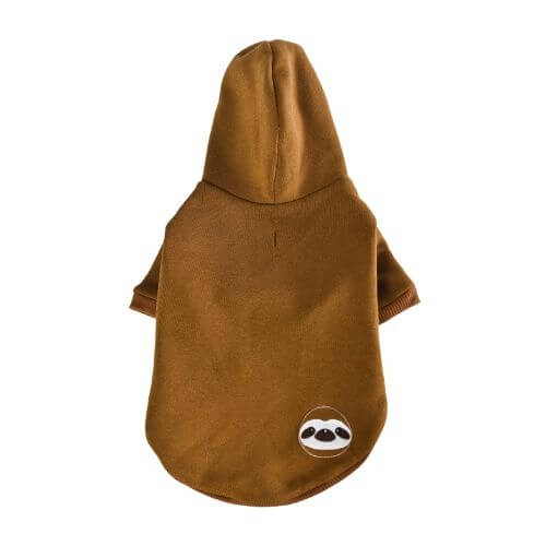 Haină pentru câini 4DOG DELUXE, Hoodie Maro, 45 cm