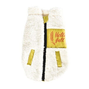 Haină pentru câini 4DOG DELUXE, Fluffy Alb, 35 cm