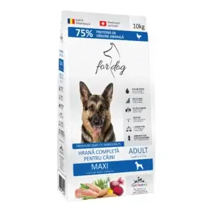 Hrană uscată câini FOR DOG Adult, Talie Mare, Pasăre, 10kg