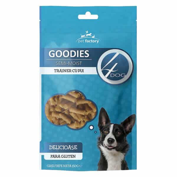 Recompense pentru câini Adult, 4DOG GOODIES Trainer, Pui, 150g