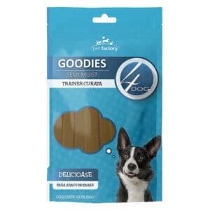 Recompense pentru câini Adult, 4DOG GOODIES Trainer, Fâșii cu Rață, 150g