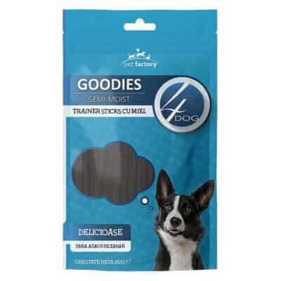 Recompense pentru câini Adult, 4DOG GOODIES Trainer, Dental Sticks, Miel, 150g