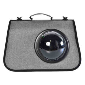 Geanta transport 4DOG DELUXE Transparent Gri Hublou 38x27x20cm
