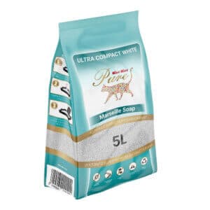 Nisip litieră MIAU MIAU Pure Bentonită, Marseille Soap, 5L