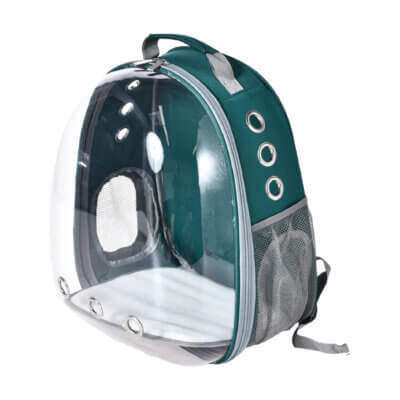 Rucsac de transport 4DOG DELUXE, Verde Transparent, 31x42x28cm