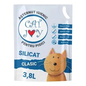 Nisip litieră CAT JOY Silicat Clasic, 3.8L