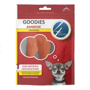 Recompense pentru câini Adult, 4DOG GOODIES Barbecue, Copan de Pui, 100g