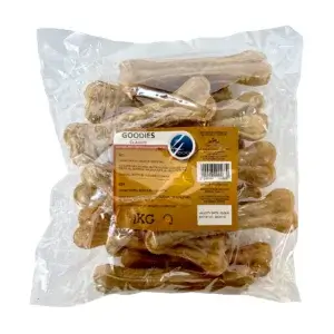 Recompense pentru câini Adult, 4DOG, Oase din Piele Presată, 15cm, 1kg