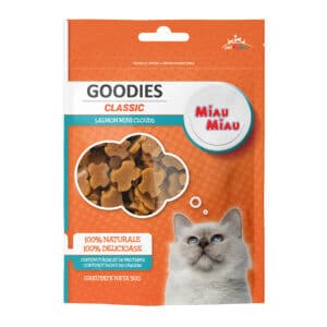 Snacks pentru pisică Adult, MIAU MIAU Goodies Classic, Mini Cloud, Somon, 50g