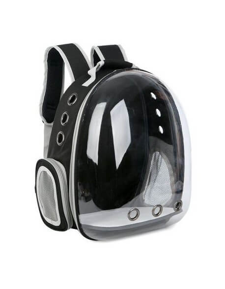 Rucsac pentru transport 4DOG , Negru Transparent, 31x42x28 cm