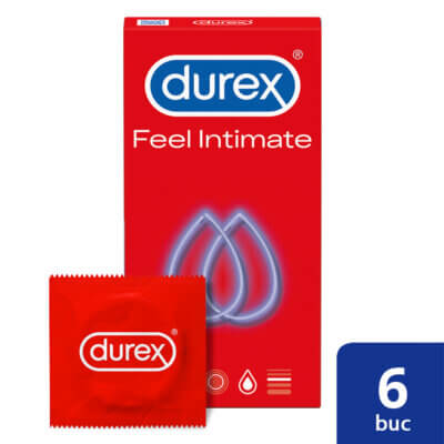 Prezervative Feel Intimate, 6 bucăți, Durex