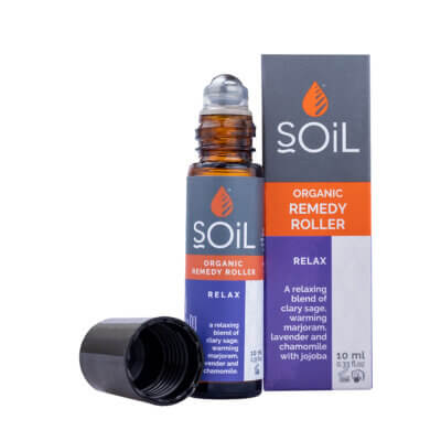 Roll‑On Relax cu Uleiuri Esențiale Pure Organice, 10 ml, SOiL