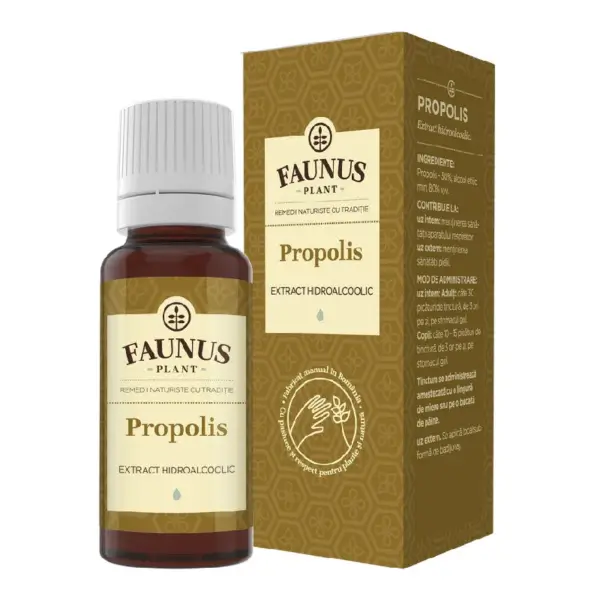 Tinctură de Propolis 30%, 20 ml, Faunus Plant