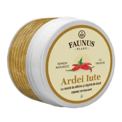 Cremă tip balsam cu ardei iute, 50 ml, Faunus Plant