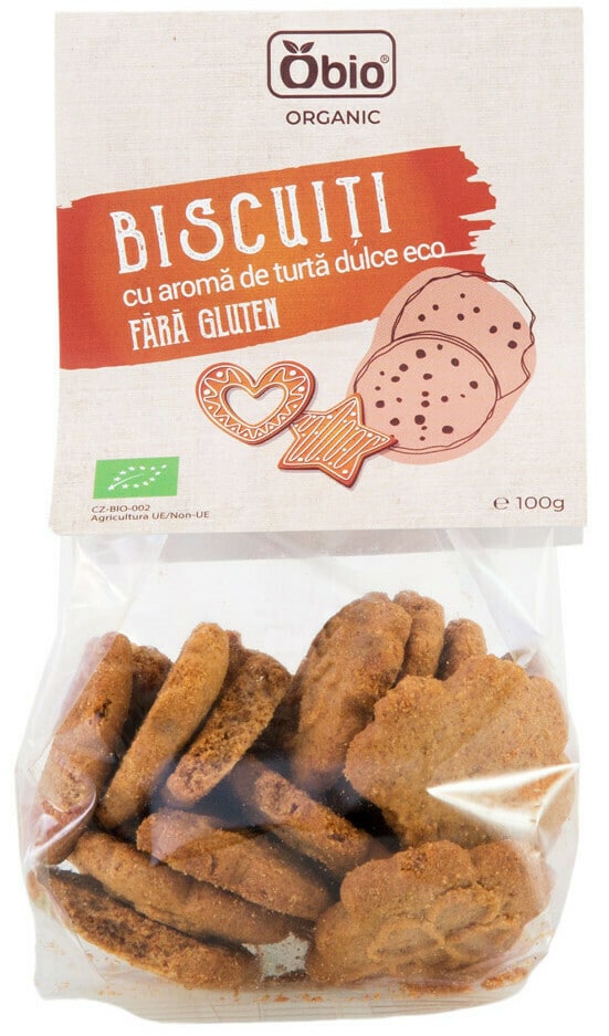 Biscuiti cu aroma de turta dulce bio 100g Obio