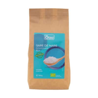 Sare de mare grunjoasa bio 500g Obio