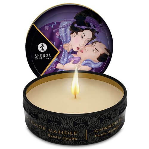 Lumânare pentru masaj LIBIDO, cu aromă de fructe exotice, 30 ml, Shunga