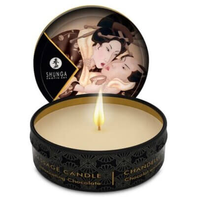 Lumânare pentru masaj EXCITATION, cu aromă de ciocolată, 30 ml, Shunga
