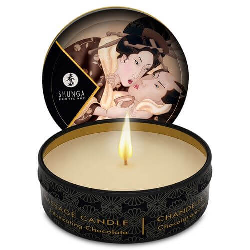 Lumânare pentru masaj EXCITATION, cu aromă de ciocolată, 30 ml, Shunga