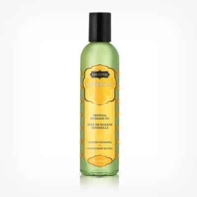 Ulei de masaj cu aromă de Cocos și Ananas, 236 ml, Kamasutra Naturals