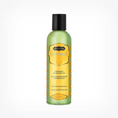 Ulei de masaj cu aromă de Cocos și Ananas, 59 ml, Kamasutra Naturals