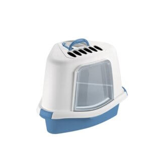 Litieră acoperită pentru Colt STEFANPLAST Sprint Corner Plus, Nordic Sky, 40x56x40 cm