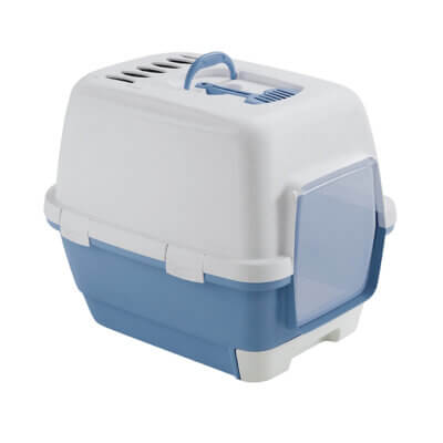 Litieră acoperită STEFANPLAST CleverSmart, Nordic SkyWhite, 58x45x48 cm
