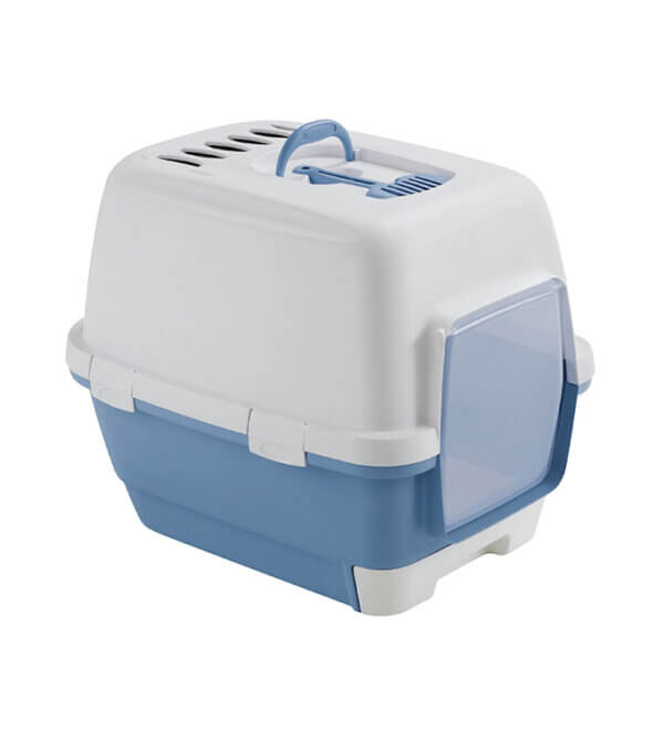 Litieră acoperită STEFANPLAST CleverSmart, Nordic SkyWhite, 58x45x48 cm