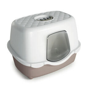 Litieră acoperită STEFANPLAST Chic+ Filtru Alb Crem, 56x39x39cm