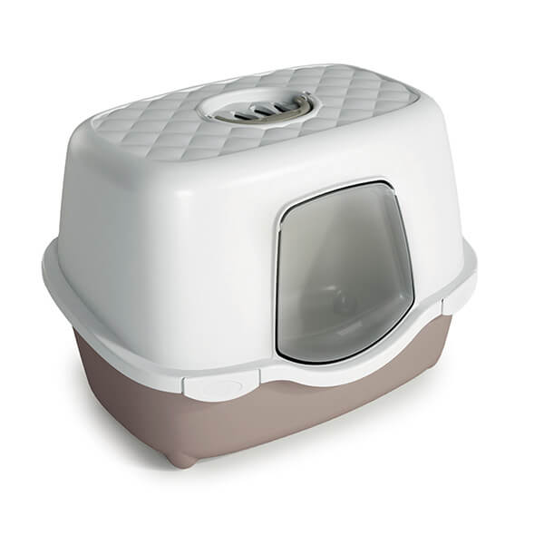 Litieră acoperită STEFANPLAST Chic+ Filtru Alb Crem, 56x39x39cm