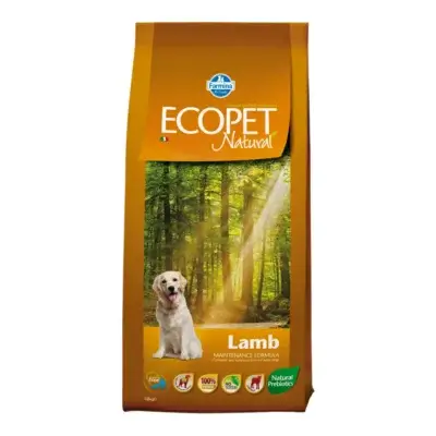 Hrană uscată câini ECOPET NATURAL, Adult, Medium, Miel, 12kg