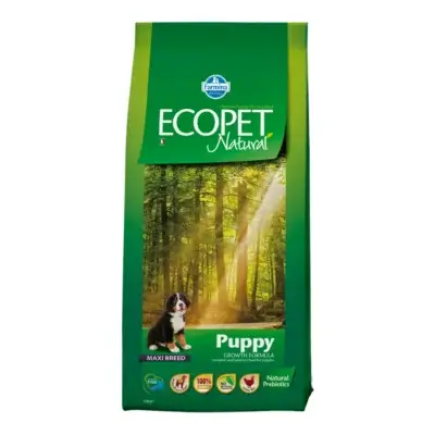 Hrană uscată câini ECOPET NATURAL, Puppy, Maxi, 12kg