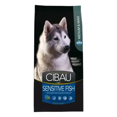 Hrană uscată câini CIBAU Sensitive Adult, Talie Medie Mare, Pește, 2.5kg