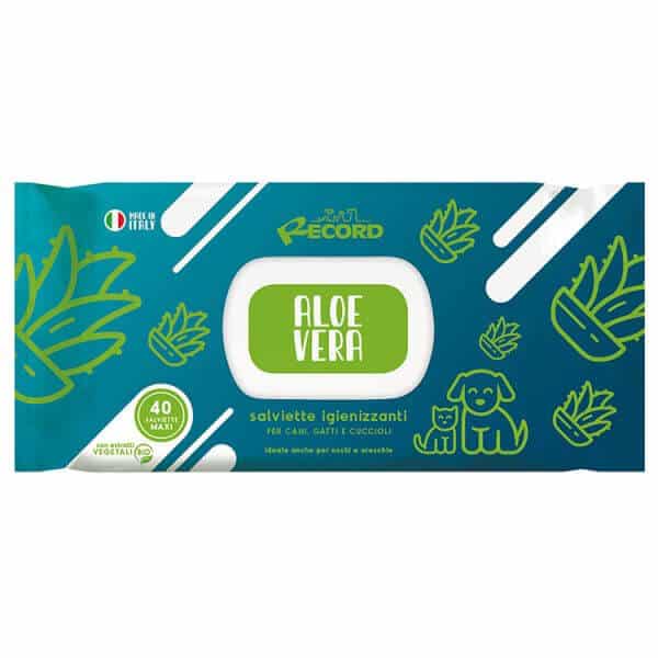 Șervețele Umede Antibacteriene RECORD cu Aloe Vera, 40buc
