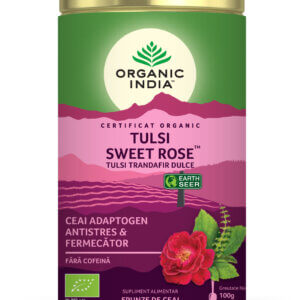 Ceai Tulsi Trandafir Dulce, 100g, Organic India