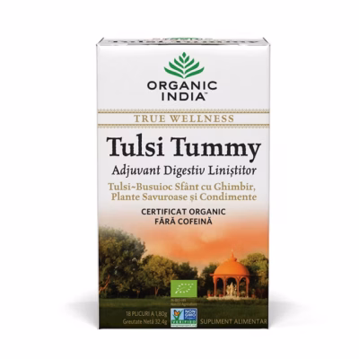 Tulsi Tummy Ceai, 18 plicuri, Organic India