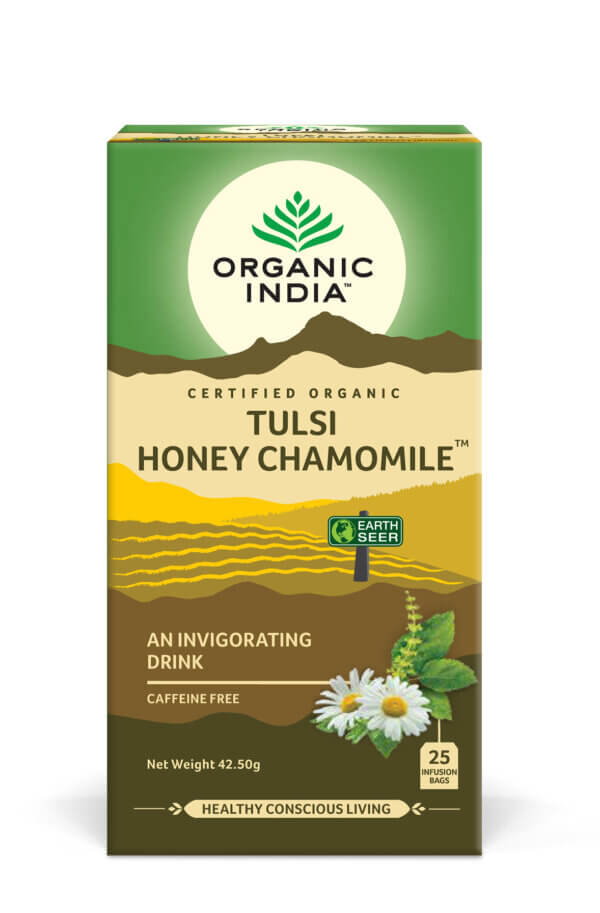 Ceai Tulsi Miere Mușețel, 25 plicuri, Organic India