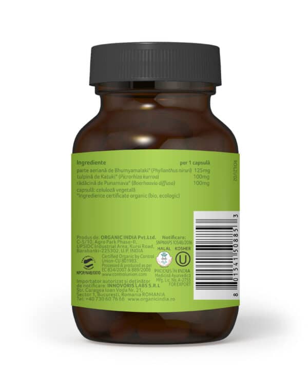 Liver-Kidney, Ficat și Rinichi, 60 capsule, Organic India