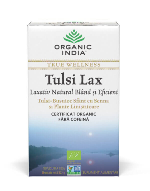 Tulsi Lax Ceai Laxativ, 18 plicuri, Organic India