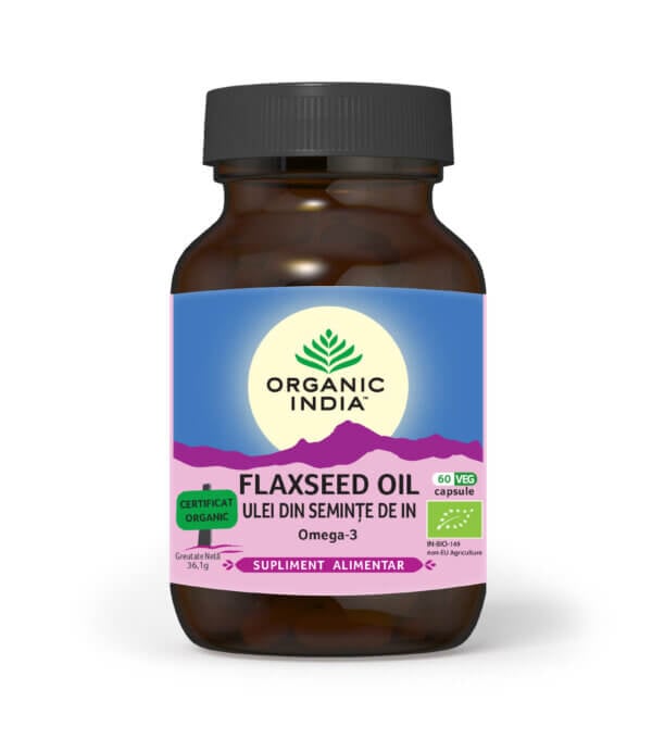 Ulei din Semințe de In Omega 3, 60 capsule, Organic India