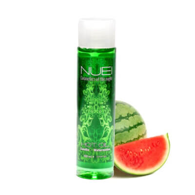 Ulei de masaj, HOT OIL, aromă de Pepene Verde, 100 ml, NUEI