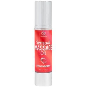 Ulei de masaj Sensual Massage Oil, Strawberry, 50 ml, SecretPlay
